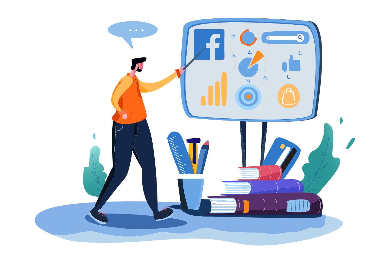 Facebook Advertising Illustration