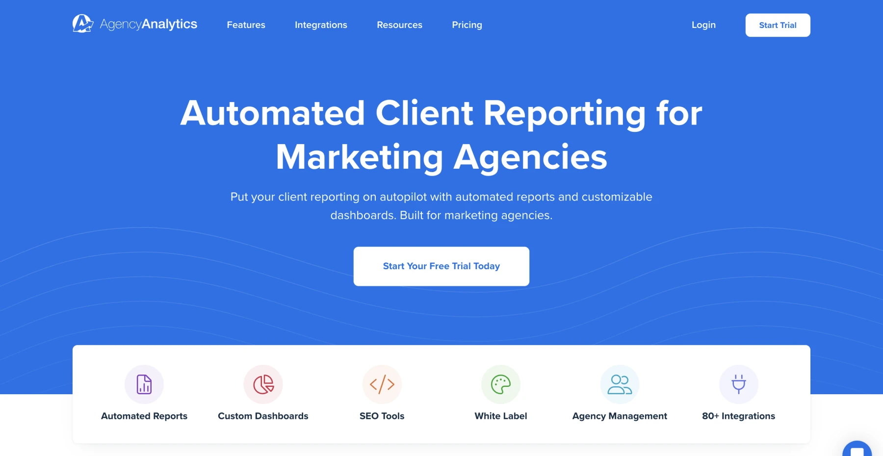 Agency Analytics Homepage