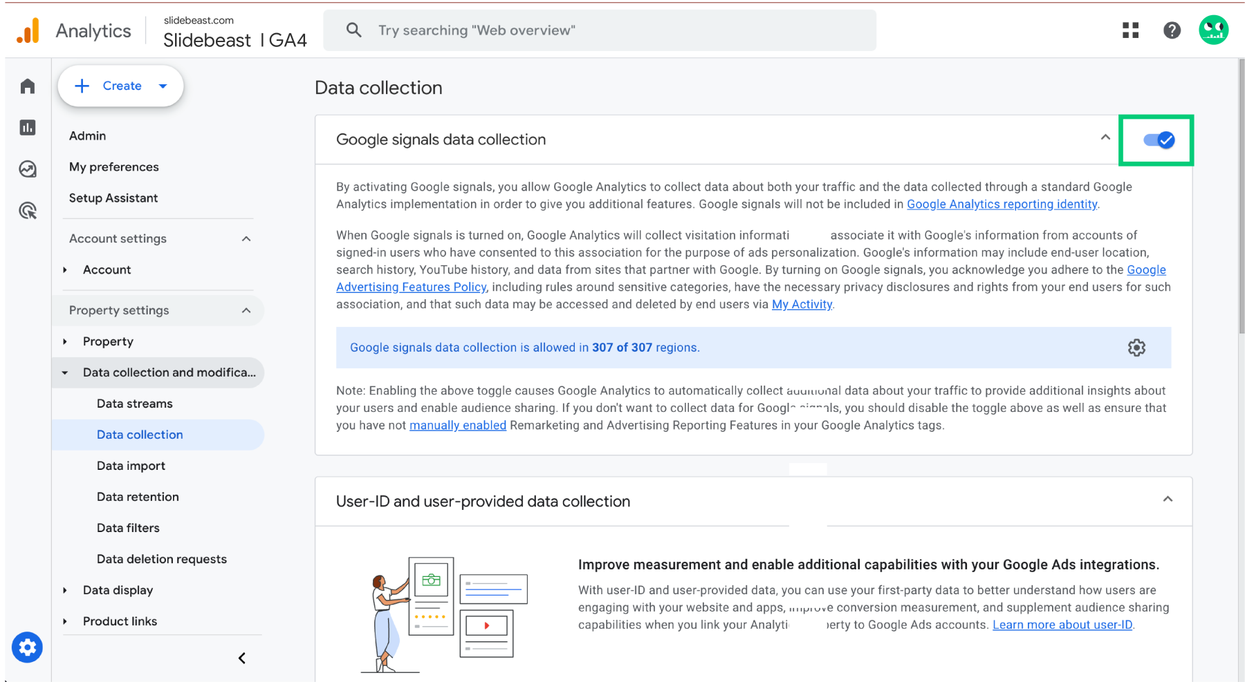 Google Signal Setting Google Analytics 4