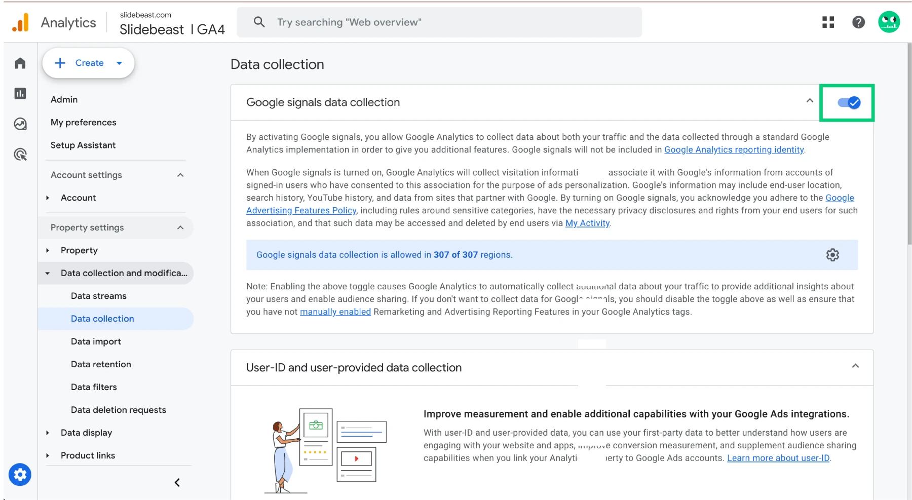 Google Signal Setting Google Analytics 4