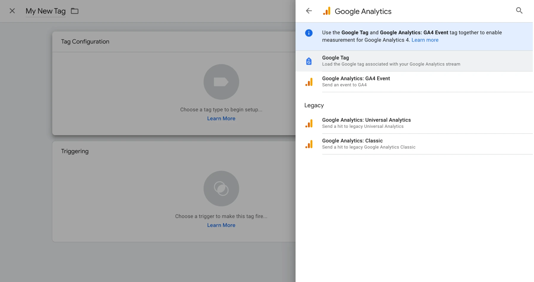 google analytics page screenshot