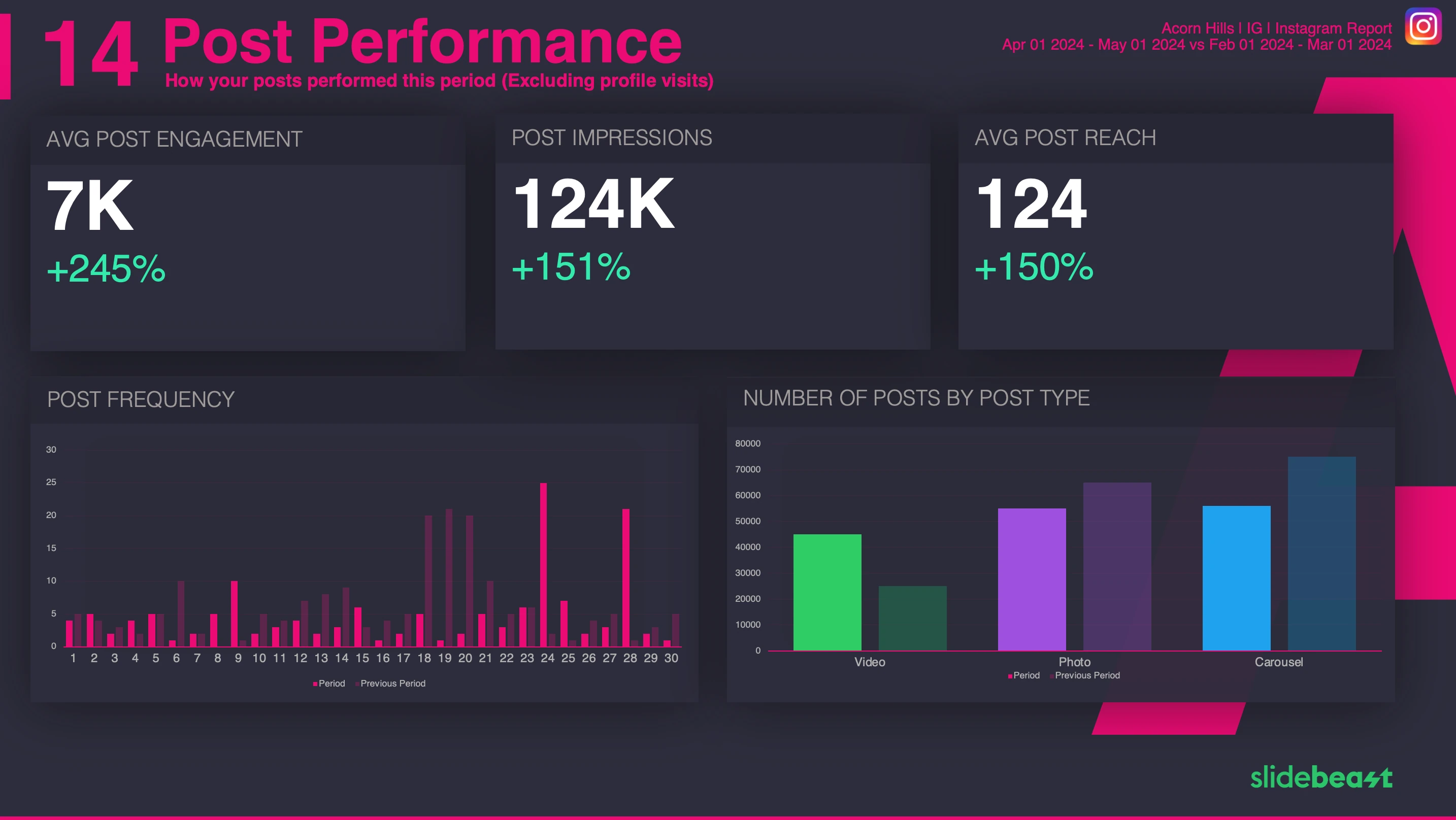 Instagram Dashboard Report Template 1