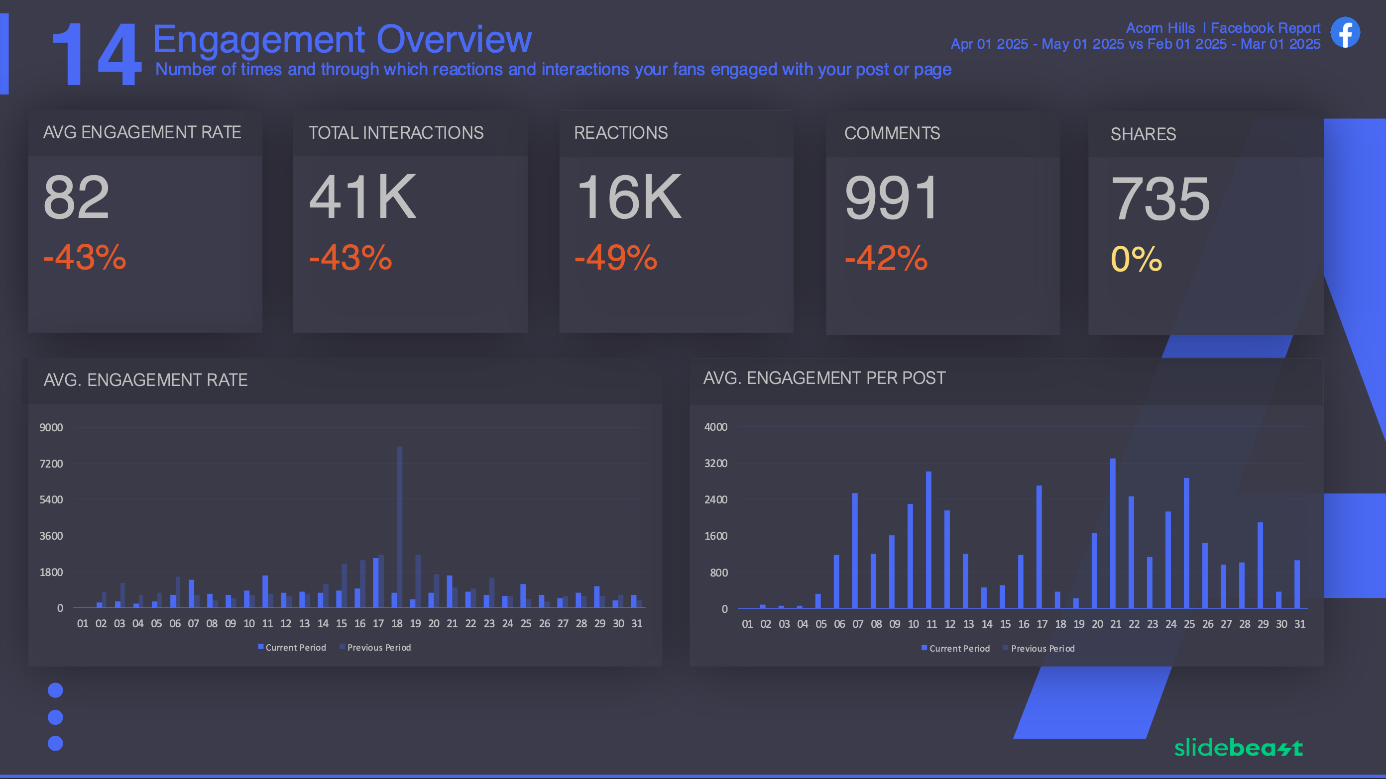 Facebook Dashboard Report Template 2