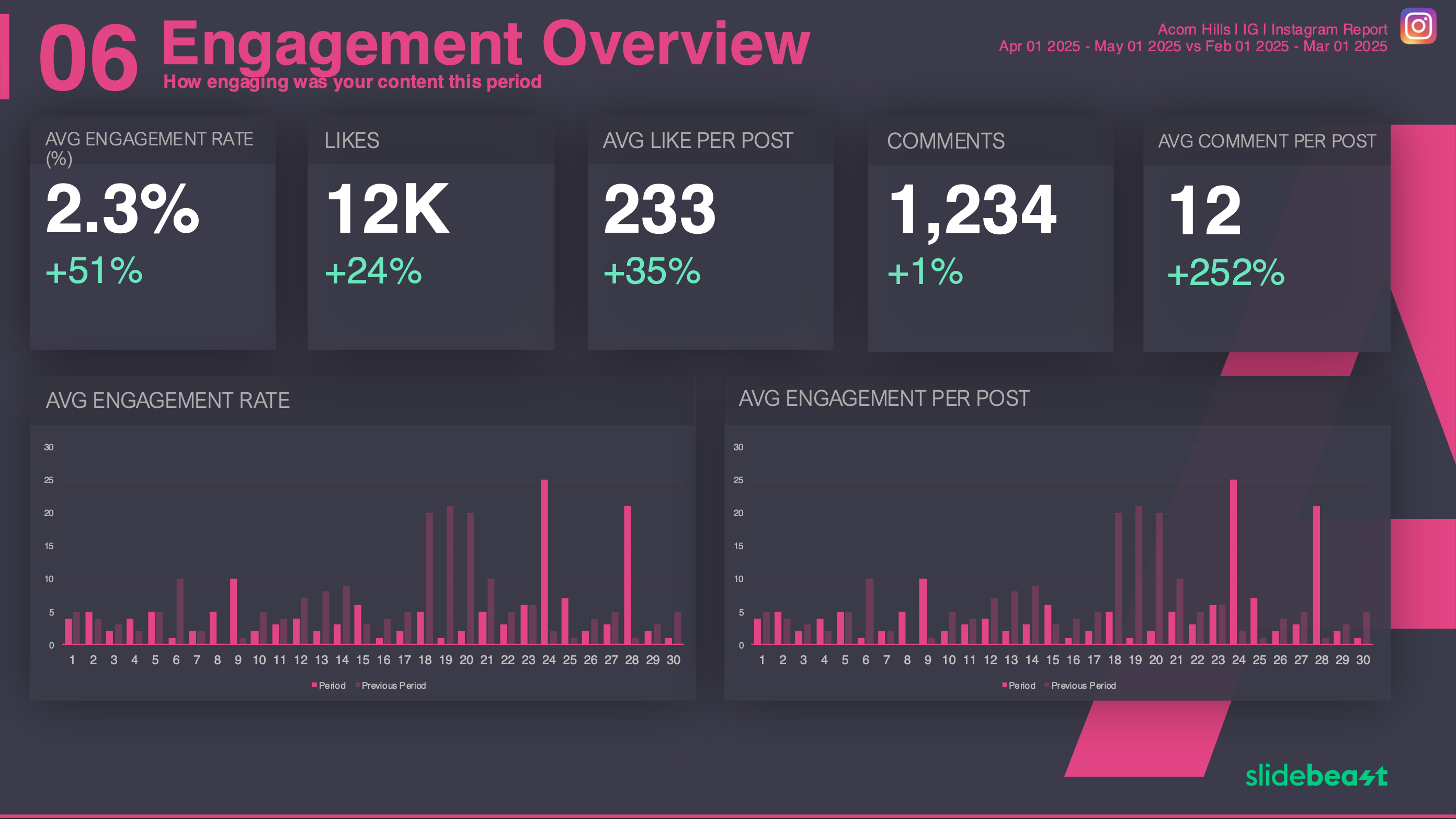 Instagram Engagement Report Template 1