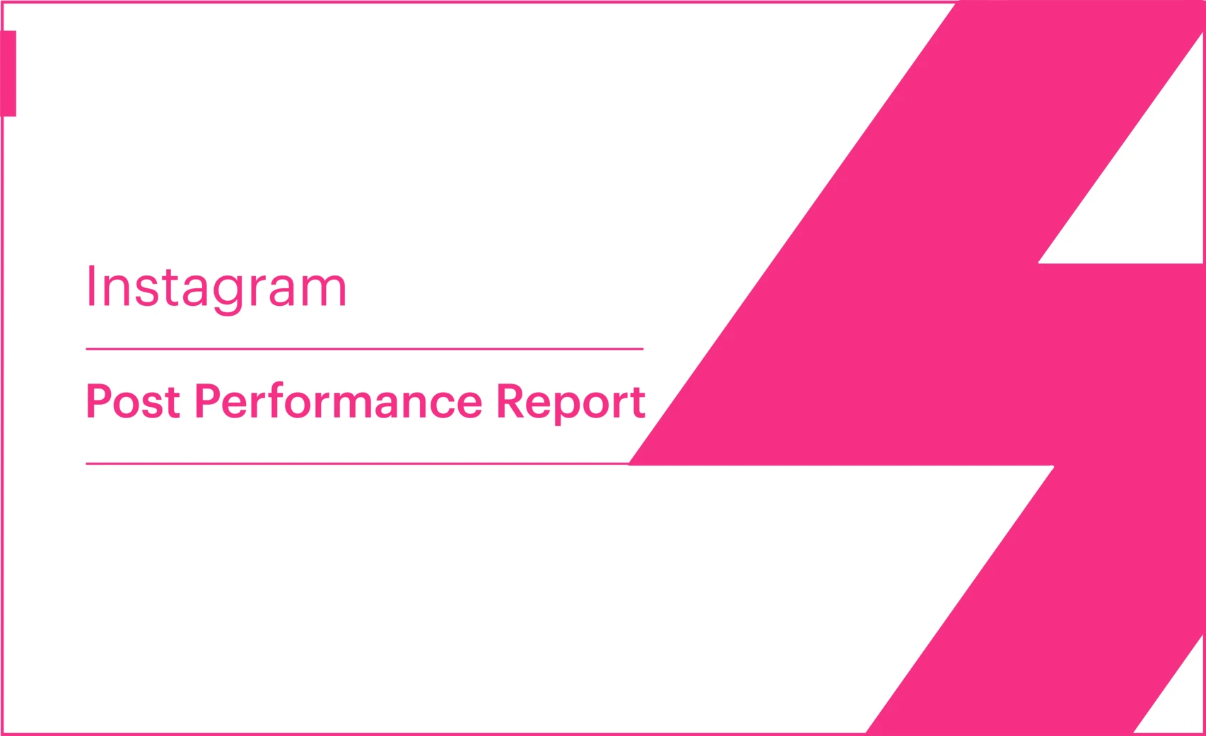 Instagram Post Performance Report Template