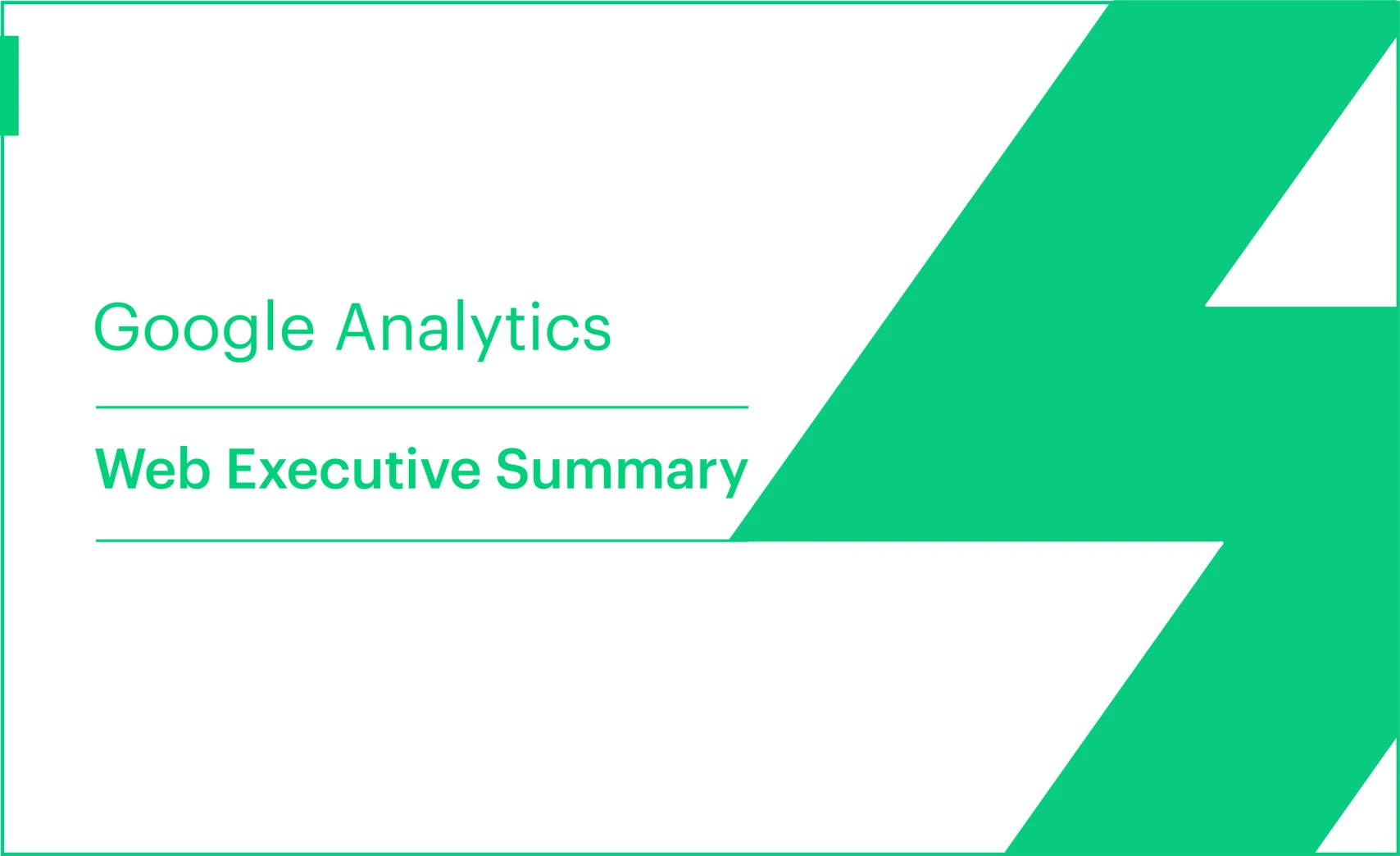 Google Analytics Dashboard Report Template