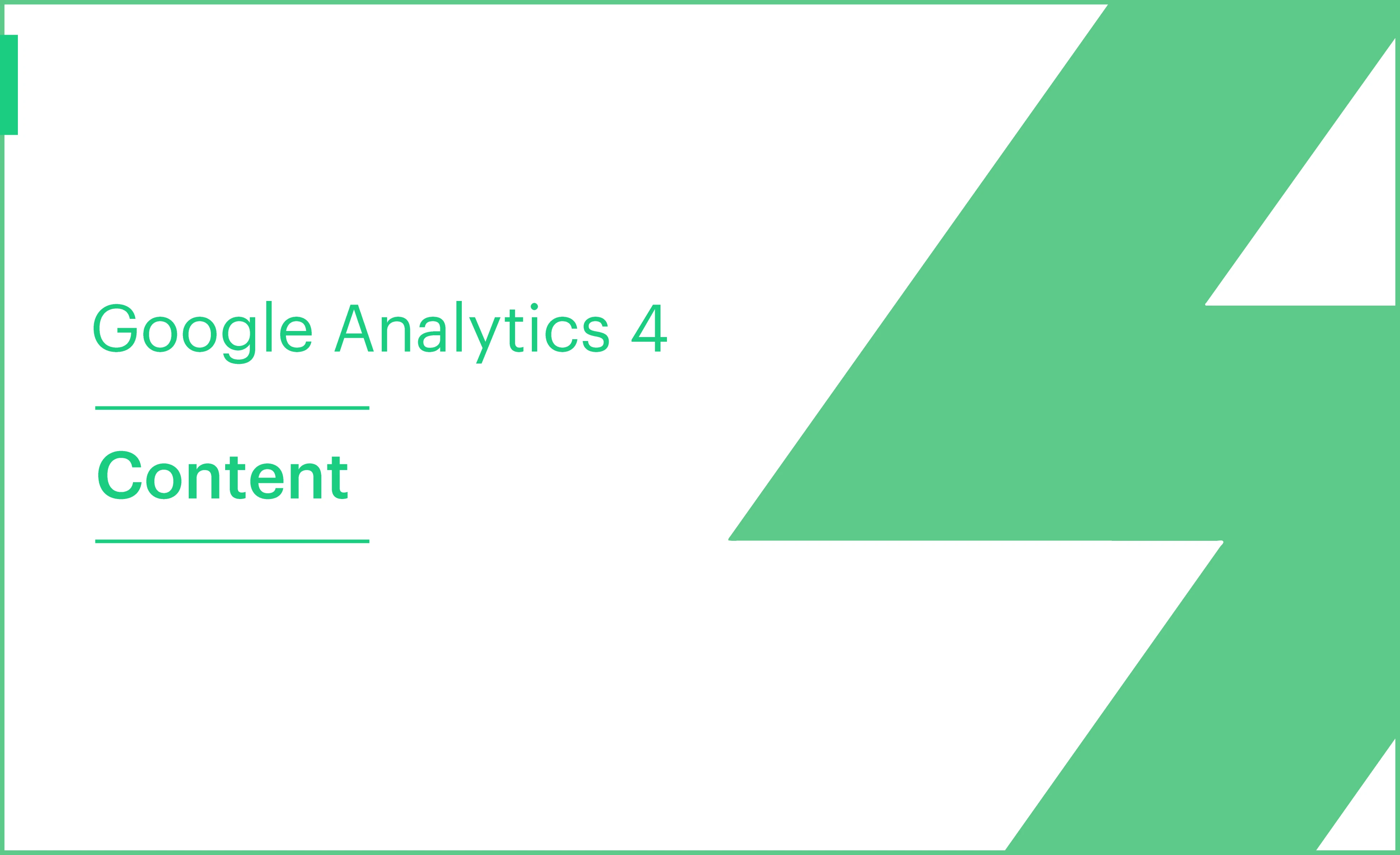 Google Analytics 4 Content Report Template